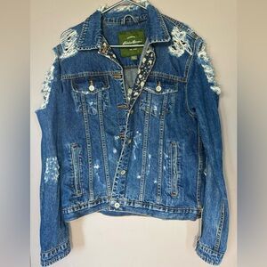 EDDIE BAUER Destroyed Jean Jacket